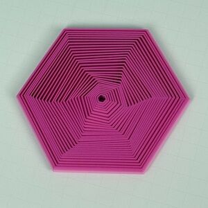 3D Printed Geometric Fidget Hexagon Desk Fidget
